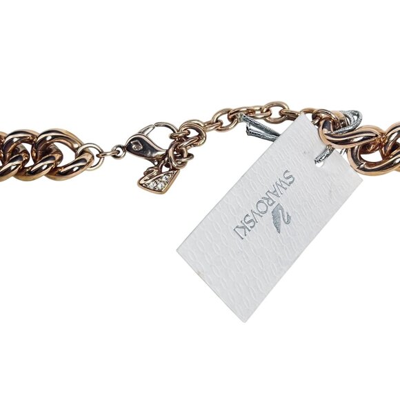 Swarovski Every Rose Gold Tone Plated Choker Necklace With Clear Crystals (6008) - Picture 6 of 11